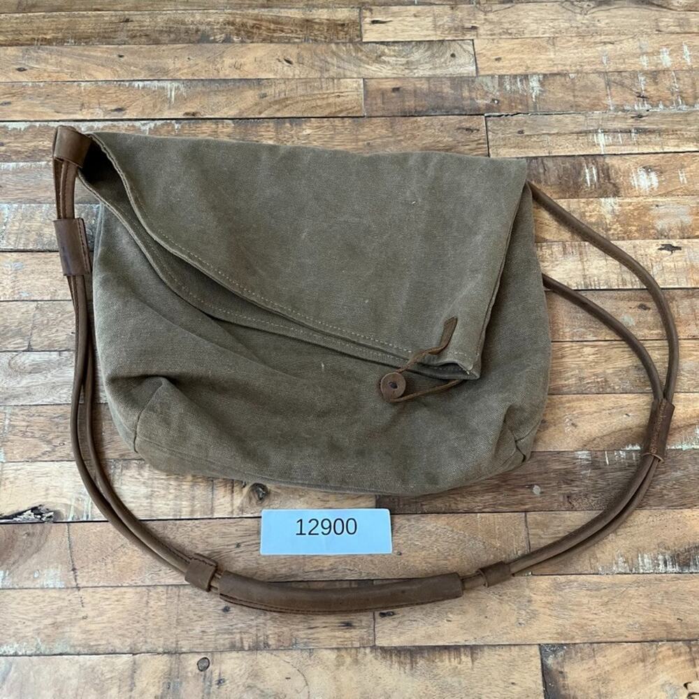 Gootium Canvas Unisex Crossbody Shoulder Bag Asymmetrical Fold-Over Flap - Picture 12 of 12